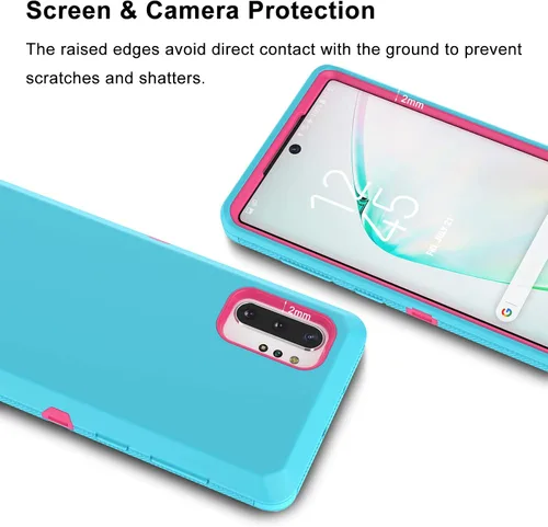 Vista 5 de Funda protectora híbrida para Samsung Galaxy Note 10 Plus, protección a prueba de golpes, resistente, resistente, de plástico, de goma, híbrida
