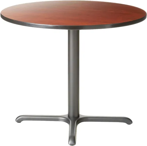 Vista 5 de Regency Cain - Mesa de descanso redonda con base en X de 36 pulgadas, color cereza