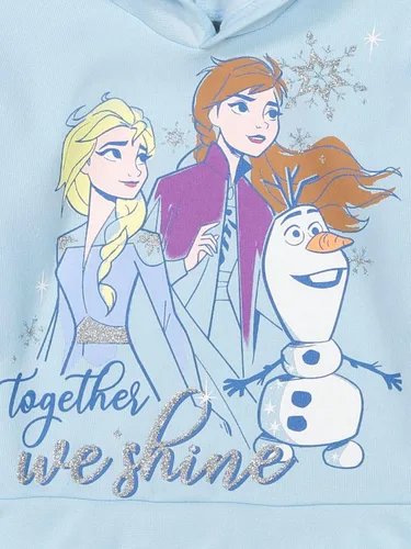 Vista 9 de Disney Frozen - Conjunto de sudadera con capucha con volantes y leggings de forro polar para niñas, tallas de niña pequeña a niña grande (2T - 10-12)