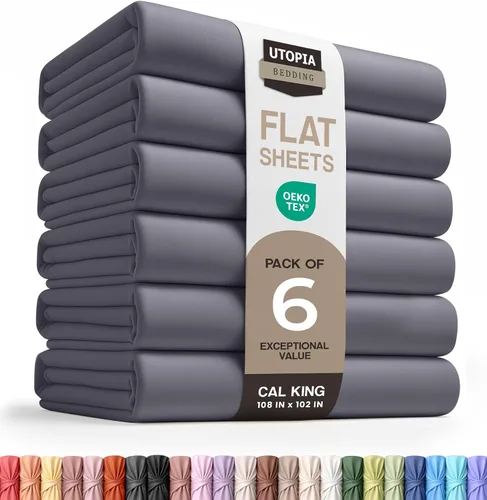 Vista 32 de Utopia Bedding Sábana encimera – 1 paquete (individual, beige) – Tela de microfibra suave cepillada – Sábana superior resistente al encogimiento y a