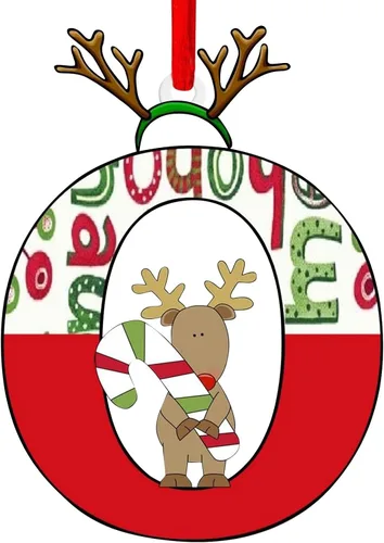 Vista 20 de Decoración colgante para árbol de Navidad de 26 letras, adornos para árbol de Navidad, adornos personalizados de 26 letras, decoración de Navidad