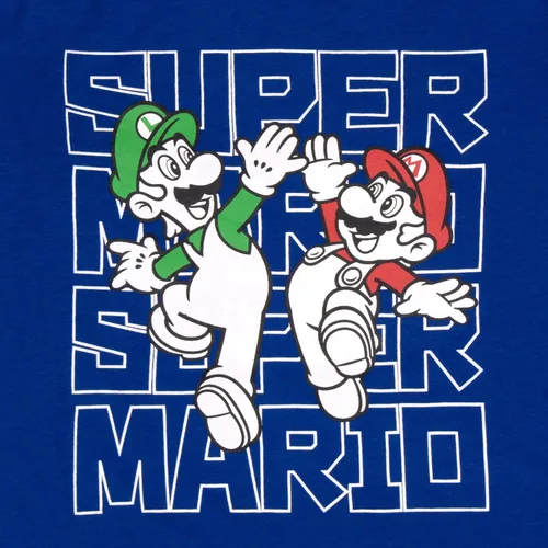 Vista 6 de Nintendo Super Mario - Paquete de 2 sudaderas con capucha y camiseta para niños Super Mario con capucha
