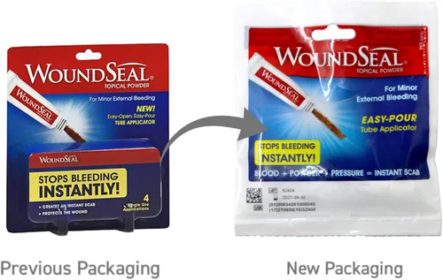 Vista 5 de Polvo para heridas Woundseal 4 EA., paquete de de 1, Blanco, 4