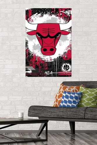 Vista 2 de Trends International NBA Chicago Bulls - Póster de pared con logotipo Maximalist 23