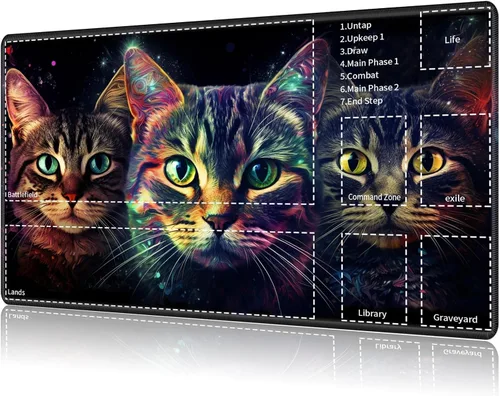 Vista 52 de Tapete de juego para MTG Card Playmat con zona, tapete de juego para MTG TCG de 24 x 14 pulgadas, tapete de juego antideslizante para tablero