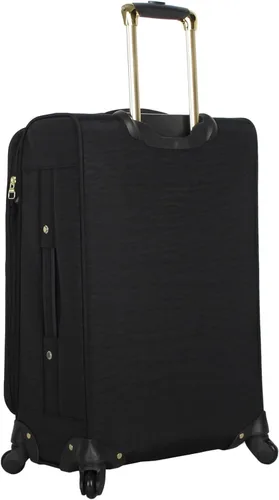 Vista 4 de Steve Madden Designer Luggage Collection Maleta ligera expandible de 24 pulgadas Bolsa a cuadros con ruedas giratorias de tamaño mediano