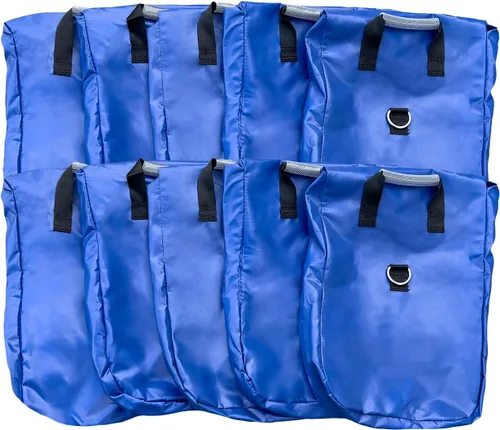 Vista 7 de Hullaballoo Bolsas de arena de vinilo extra duraderas de lujo, producto de seguridad de anclaje para casa de rebote inflable, toboganes de agua