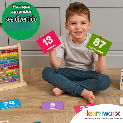 Vista 4 de 101 tarjetas flash de números 0 a 100 para niños pequeños y niños de 1 año en adelante, tarjetas de conteo, reconocimiento de números y actividades