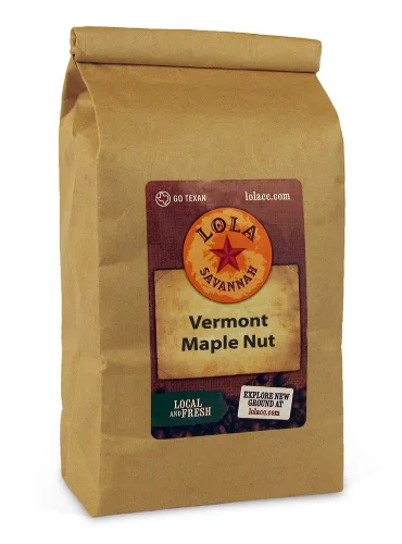 Vista 10 de Lola Savannah Vermont - Café con cafeína en grano entero con nuez de arce, 2 libras
