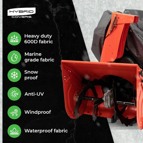 Vista 3 de Cubierta para soplador de nieve resistente al agua 600D para exteriores, ajuste universal para dos etapas (60 x 33 x 45 pulgadas), resistente a