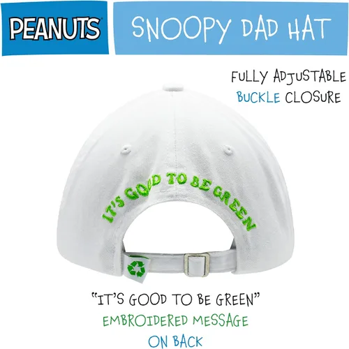Vista 3 de Peanuts Snoopy Dad Hat, Adult Baseball Cap with Curved Brim