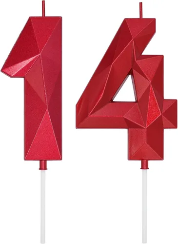 Vista 54 de DERVENTA Vela Grande de Cumpleaños Número 3D Verde Luminoso de 3.7 Pulgadas Celebración de Fiesta Aniversario Decoración Adorno para Pastel 1 Pieza