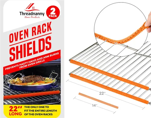 Vista 9 de Protección para estantes de horno de silicona - Protector de estante resistente al calor para estufa, protector lateral de calor para la parrilla