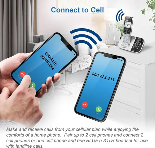 Vista 3 de VTech VS112 Teléfono Inalámbrico para el Hogar con Contestador, Bloqueo de Llamadas, Identificador de Llamadas, Intercomunicador y Conectar a