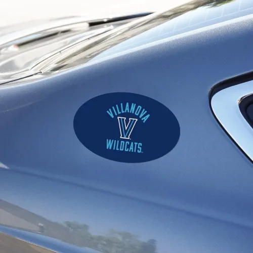 Vista 3 de Villanova University Wildcats - Imán ovalado de vinilo para nevera y coche