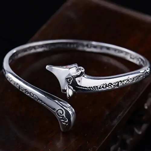 Vista 4 de Pulsera de zorro con símbolo de runa y animales ajustable, linda y encantadora cola de zorro, el mejor regalo para los amantes del zorro regalos