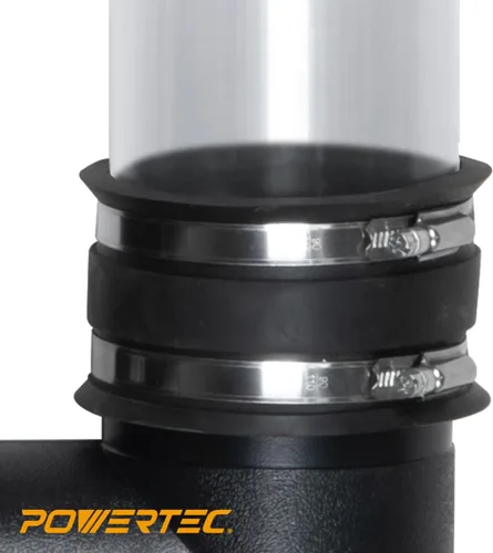 Vista 6 de POWERTEC 70148 Manguito flexible de control de polvo con abrazaderas de acero, 2-1/2 pulgadas