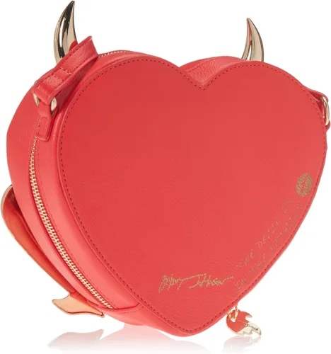 Vista 2 de Betsey Johnson Diablo en los detalles Crossbody, rojo, Rojo