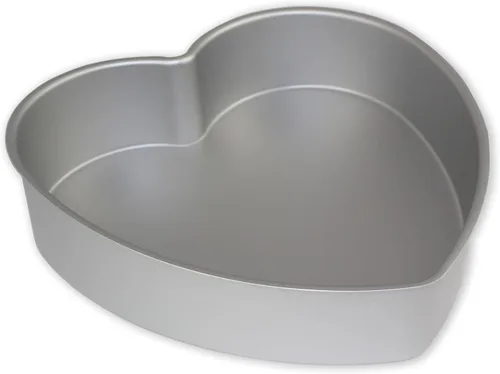 Vista 3 de PME Molde de aluminio anodizado para tartas con forma de corazón, 6 x 2 pulgadas de profundidad