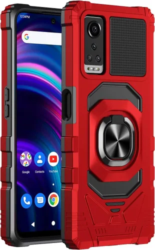 Vista 8 de Funda para BLU G91 Max con protector de pantalla, soporte de anillo para montaje magnético de automóvil de grado militar, resistente a prueba