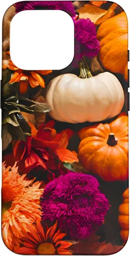 Vista 20 de Funda con temática de otoño para iPhone 16, diseño de calabaza, niña, mujer, diseño vintage de otoño