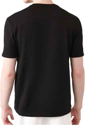 Vista 4 de Avva Camiseta Garni Pieced, cuello redondo, ajuste delgado, manga corta, talla S-2XL, negro, blanco