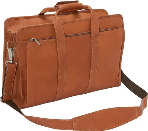 Vista 2 de Piel Leather Cartera de media luna, Saddle, Cartera de media luna