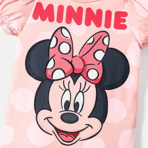 Vista 4 de Disney Conjunto de 2 mamelucos de algodón con manga abullonada de Minnie Mouse para bebé niña