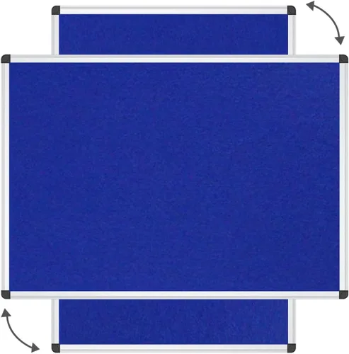 Vista 3 de VIZ-PRO Tablero de anuncios de fieltro azul, 36 X 24 pulgadas, marco de aluminio plateado