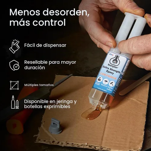 Vista 7 de Brampton Epoxi extra resistente, vida útil de 20 minutos, kit de pegamento epoxi impermeable de 2 partes para azulejos, metal, cerámica, vidrio