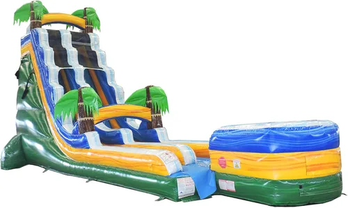 Vista 20 de TentandTable Tobogán acuático inflable para niños y adultos, diversión acuática gigante de grado comercial, incluye soplador de aire eléctrico, 35