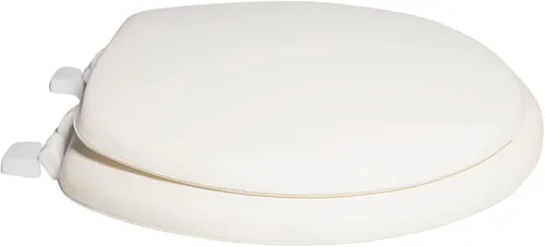 Vista 5 de Centoco Asiento de inodoro redondo suave acolchado vinilo HPS20-001 blanco
