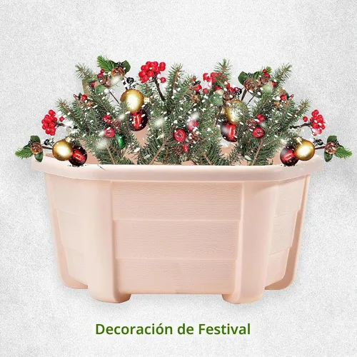 Vista 7 de ORIMERC Macetas de madera imitada de 9.8 pulgadas para plantas de interior, macetas colgantes de pared para interiores y exteriores, maceta vertical