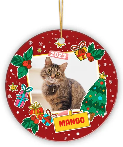 Vista 12 de Adorno de Navidad personalizado con foto para bebé, mi segunda Navidad, adorno de recuerdo de bebé, adornos colgantes de Navidad