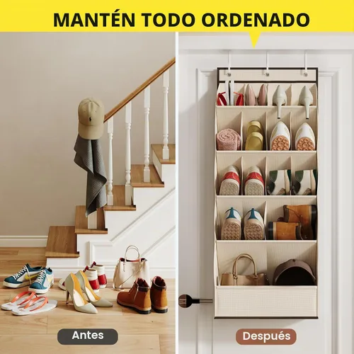 Vista 6 de Mefirt - Organizador grande de zapatos para colocar sobre la puerta