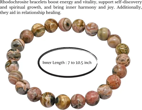 Vista 839 de Amazing Gemstone Crystal Bracelet for Women Men's Gifts - Protection Healing Crystal Bracelet - 8mm Gemstone Beaded Stretchable Bracelet Pulseras