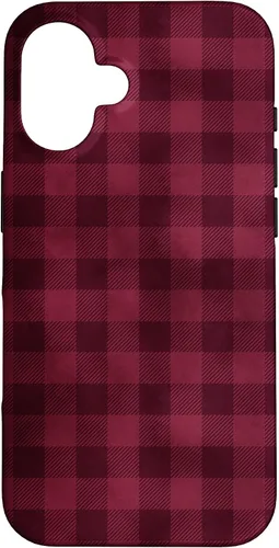 Vista 30 de Funda para iPhone 13 Pro Max Pretty Fall Otoño Burdeos Búfalo a cuadros