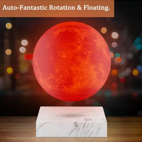Vista 6 de Lámpara de luna con impresión 3D, lámparas de luz de luna levitante magnética para el hogar, decoración de oficina, regalo creativo, tiene 16