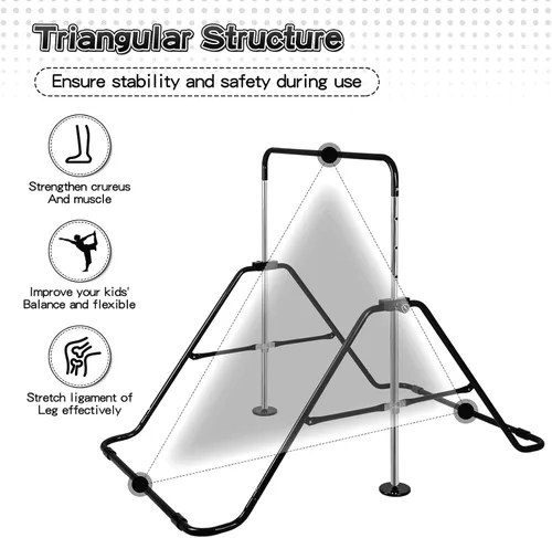 Vista 6 de Expandable Gymnastics Bars with Ring, Adjustable Height Gymnastic Horizontal Bars, Gym Junior Training Bar Children Folding Training Monkey Bars for