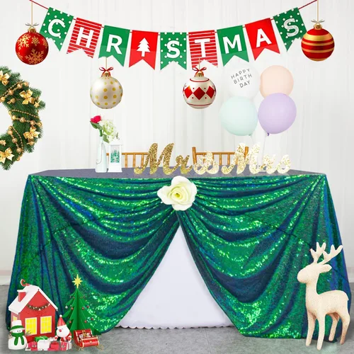 Vista 49 de ShiDianYi Mantel redondo de lentejuelas azul bebé de 72 pulgadas, mantel de lentejuelas con purpurina para pastel de postre con purpurina, mantel