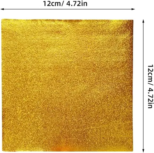 Vista 2 de 500 unidades de envoltorios de caramelo de chocolate, envoltorios de caramelo de papel de aluminio cuadrado de papel de aluminio para bricolaje