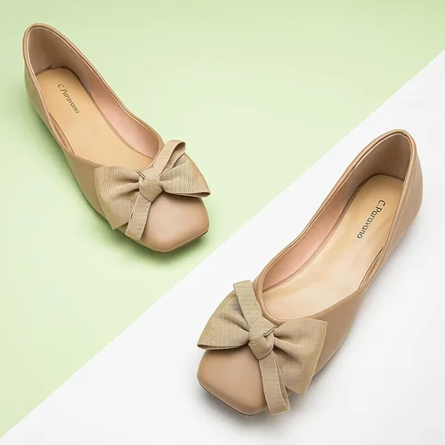 Vista 2 de C.Paravano Zapatos planos de mujer I Zapatos de punta cuadrada para mujer I Zapatos planos I Zapatos planos para mujer I Zapatos planos para mujer I
