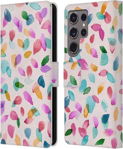 Vista 13 de Head Case Designs Officially Licensed Ninola Ditsy Flowers Yellow Nature Bold Leather Wallet Case Compatible with Samsung Galaxy A07 4G