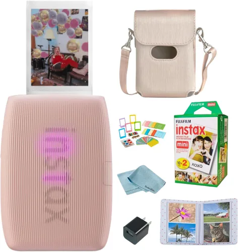 Vista 8 de Fujifilm INSTAX Mini Link 3 - Impresora para smartphone + película instantánea INSTAX Mini (20 hojas) + cargador de pared USB + bolsa de viaje