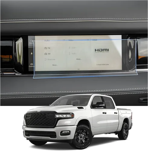 Vista 26 de CDEFG Protector de pantalla de automóvil con control central, protector de pantalla táctil para Dodge RAM 1500/2500/3500 Uconnect 2013-2018, vidrio