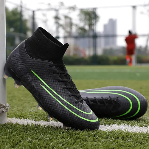 Vista 6 de Qzzsmy Tenis profesionales de fútbol para hombre, para interiores y exteriores, para competición, entrenamiento, atléticos, para niños grandes