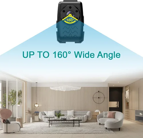 Vista 6 de Mini cámara inalámbrica con cámaras de vigilancia pequeñas de 1080P, clip trasero, grabadora de video portátil con visión nocturna por infrarrojos