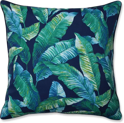 Vista 63 de Pillow Perfect Almohadas lumbares Delray azul marino para exteriores/interiores, 11.5 x 18.5 pulgadas, paquete de 2