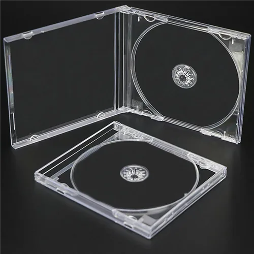 Vista 2 de 12 piezas de plástico CD Joya caso 0.409 in CD DVD cubierta transparente solo disco DVD caja transparente joya caso para protección reemplazo