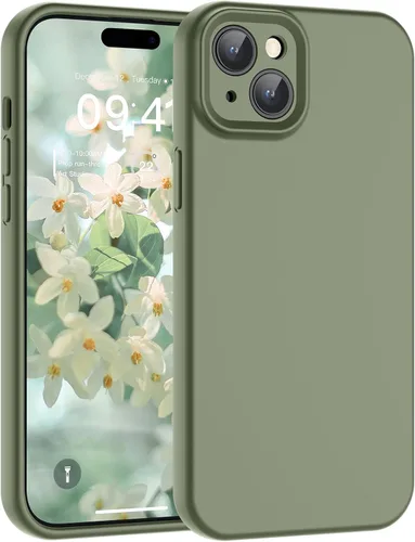 Vista 85 de SUPFINE - Funda diseñada para iPhone 12, silicona líquida premium con [forro de microfibra suave antiarañazos][protección de cámara mejorada], funda
